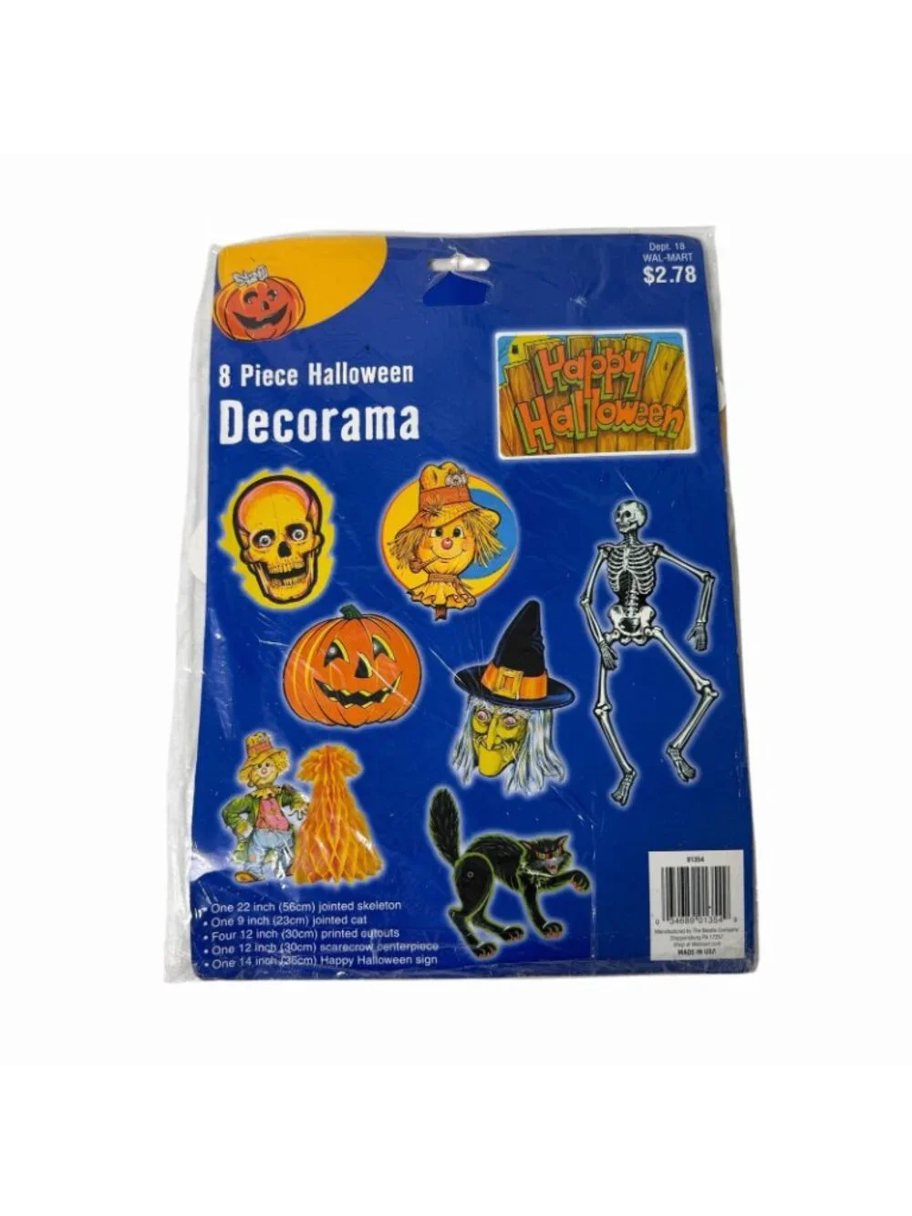 Vintage Beistle Halloween Spooky Decorama Jointed- Open Missing 2